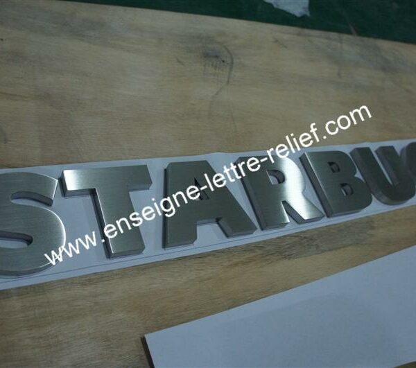  enseigne lettre relief inox brossé 129